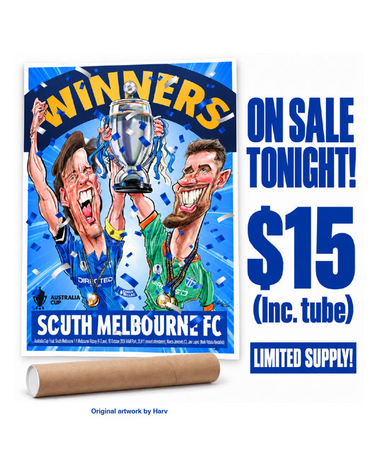 A2 2026 Australia Cup Winners Poster - South Melbourne