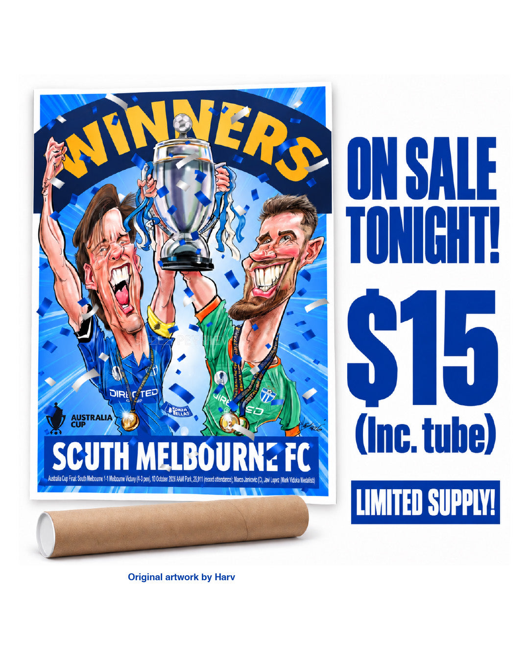A2 2026 Australia Cup Winners Poster - South Melbourne