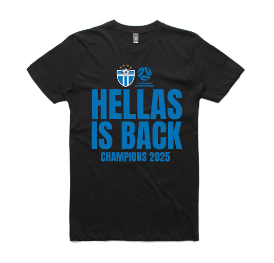 HELLAS IS BACK - CHAMPIONS TEE (BLACK)